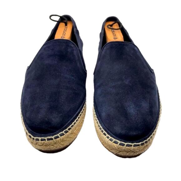 BURBERRY BLUE SUEDE ESPADRILLES MENS SIZE 40 US 8 - Picture 1 of 12